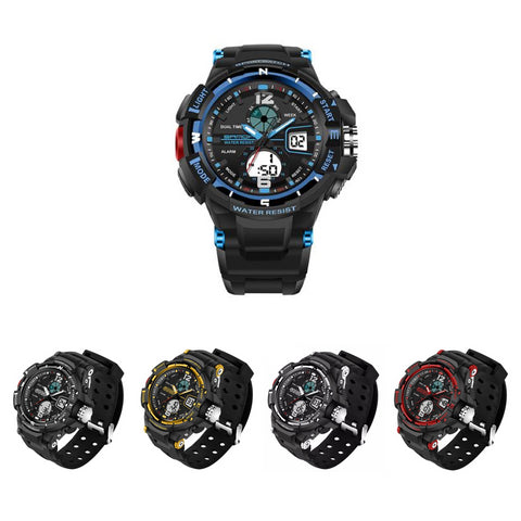 Men's Stainless Steel Digital Chronograph Sports Watch