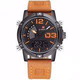 2017 NAVIFORCE Men's Sports Watch with Leather Strap