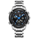 Men's Stainless Steel Digital Chronograph Watch